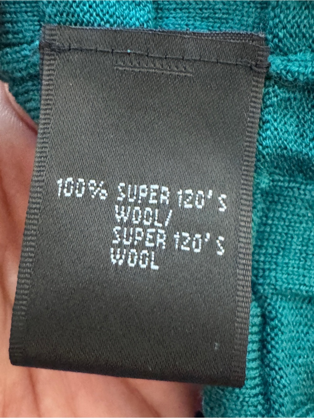 Lafayette 148 New York 2X Teal Super 120s Wool Open Front Textured Cardigan - Picture 5 of 6